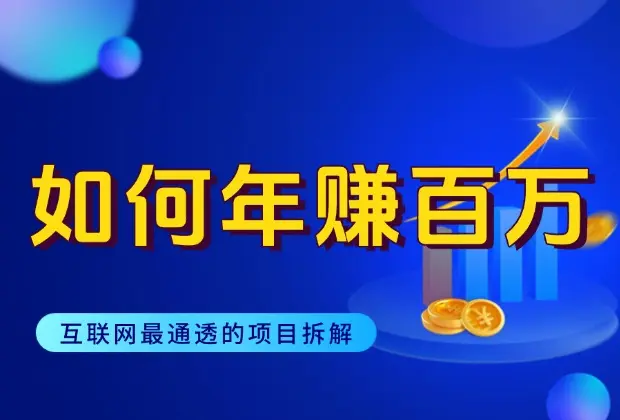 最详细的项目拆解，年赚100万的虚拟项目打法！_云峰资源库