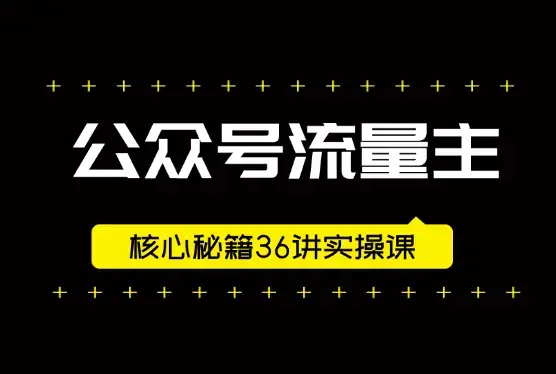 公众号流量主核心秘籍36讲实操课_云峰项目库