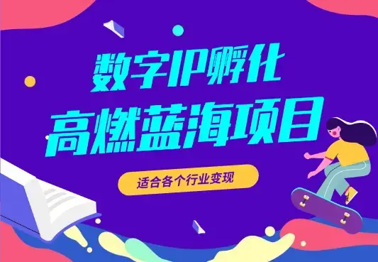 最新高燃蓝海项目 数字IP孵化 适合各个行业变现_云峰项目库