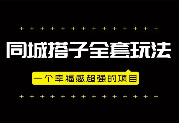 同城搭子全套玩法，一个幸福感超强的项目_云峰项目库