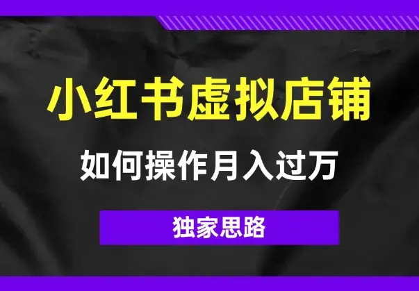 独家思路：如何操作一家月入过万的小红书虚拟店铺_云峰项目库