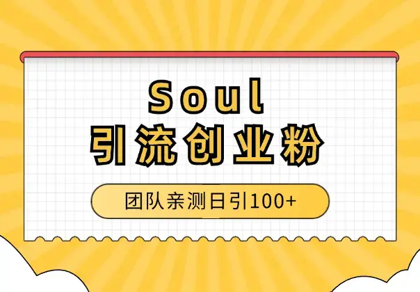 Soul引流创业粉，目前团队亲测日引100+【图文】_云峰项目库