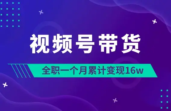 新手做视频号带货，全职一个月变现16w【图文】_云峰项目库