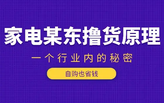 某东撸货原理（自购也省钱）一个行业内的秘密【图文】_云峰项目库