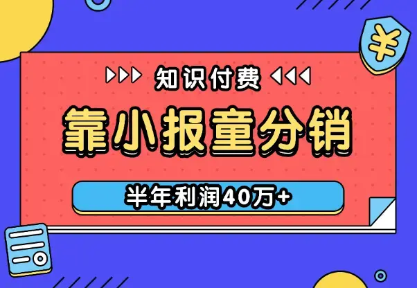 靠小报童+分销知识课程，半年收入百万，利润40万+【图文】_云峰项目库