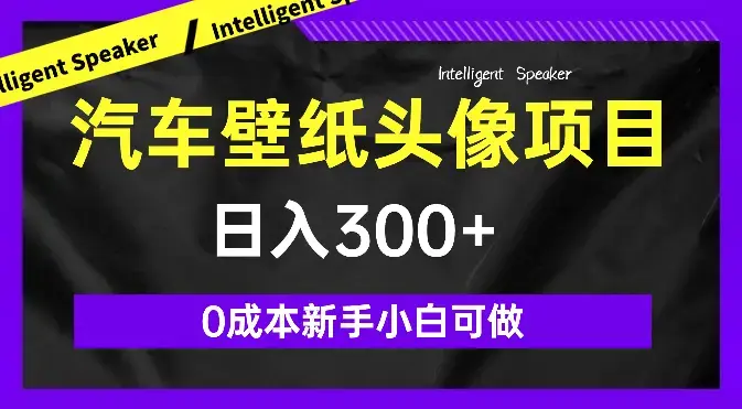 火爆全网的汽车壁纸头像橱窗小男孩制作变现项目，0成本新手小白可做，日入300+_云峰项目库