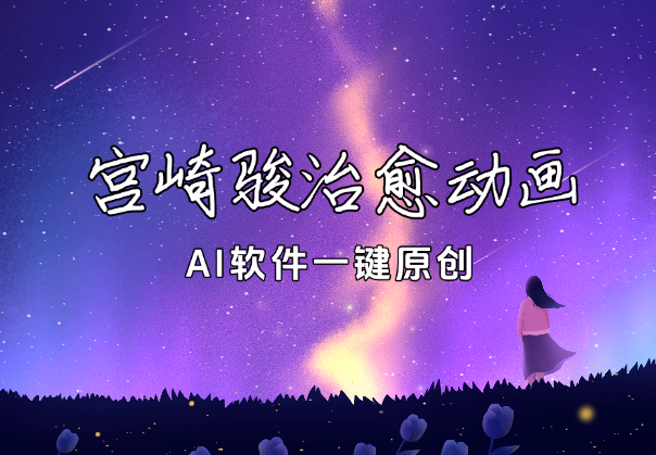 宫崎骏治愈系动画，AI软件一键原创，实操教学_云峰项目库