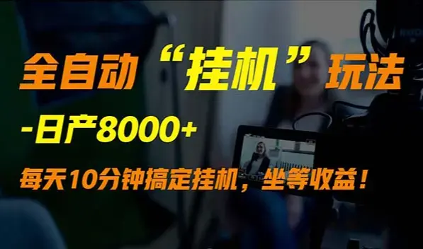 外面卖1980的全自动“挂机”玩法，实现睡后收入，日产8000+_云峰项目库