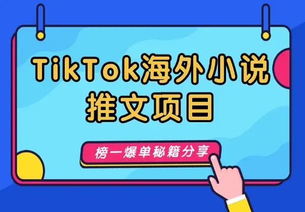 TikTok海外小说推文项目，榜一爆单秘籍分享_云峰项目库