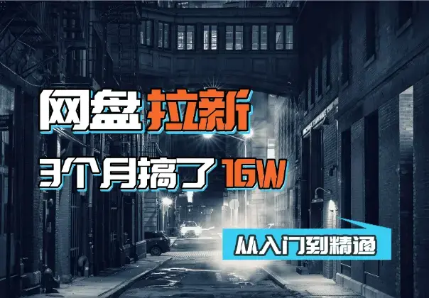 网盘拉新项目，从入门到精通，靠网盘拉新3个多月搞了16W_云峰项目库