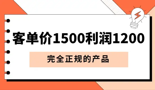 某付费文章《客单价1500，利润1200》完全正规的产品_云峰项目库