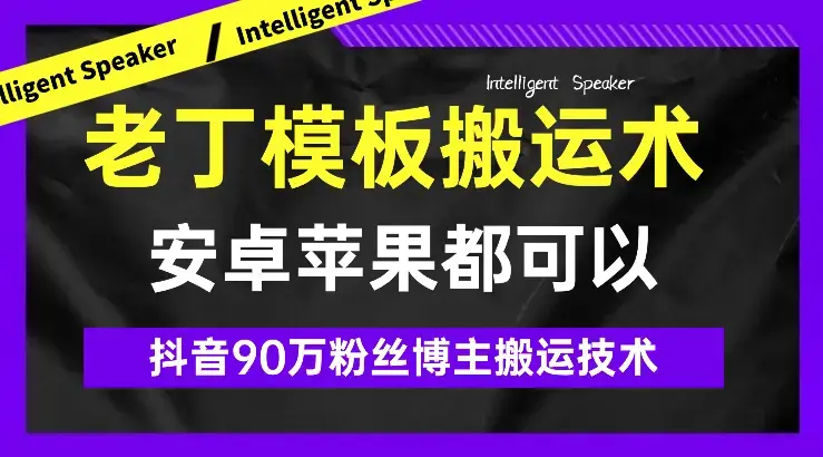 老丁模板搬运术：抖音90万粉丝博主搬运技术_云峰项目库