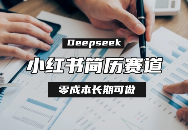 Deepseek+小红书简历蓝海赛道，零成本长期可做_云峰项目库